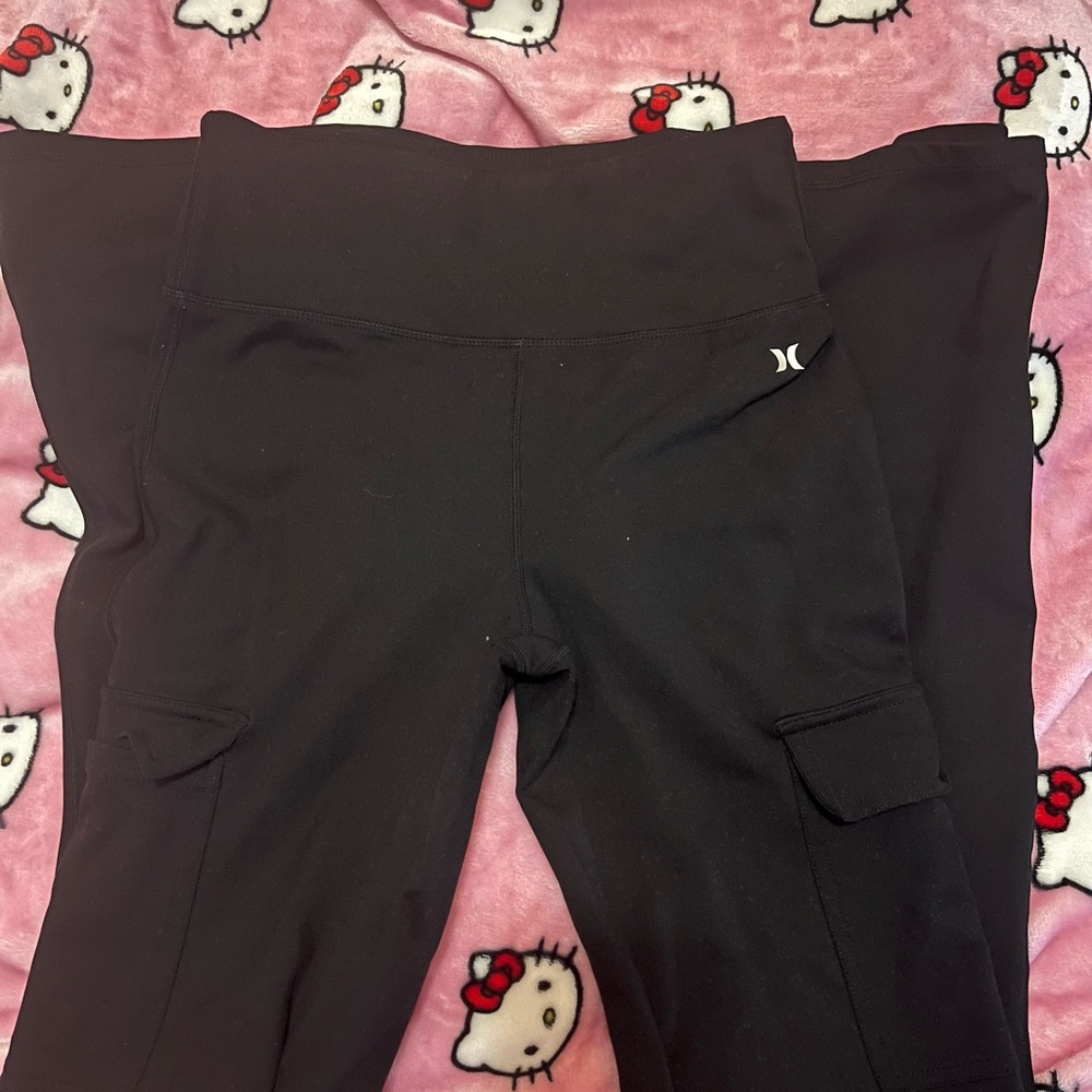 Hurley Black Leggings with Side Pockets